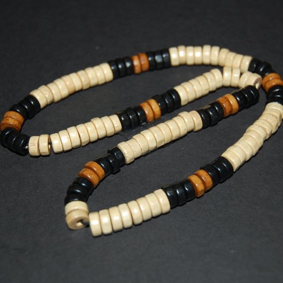 Men Necklace,Wood Necklace,Surfer Necklace,Tribal Style,Chocker,Beach Ne… - Picture 2 of 4